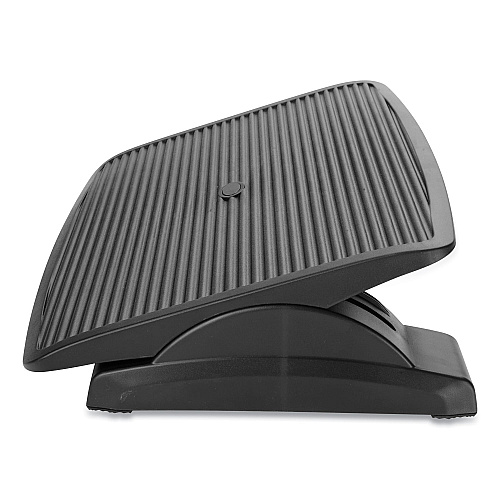 Mind Reader Adjustable Height Ergonomic Footrest, 17.62w x 14d x 3.75h, Black (FTLINEBLK)