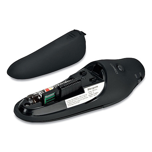 Targus Wireless USB Presenter with Laser Pointer, Class 2, 50 ft Range, Black (AMP16US)