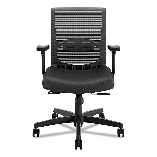 HON Convergence Mid-Back Task Chair, Synchro-Tilt and Seat Glide, Supports Up to 275 lb, Black (CMY1AUR10)
