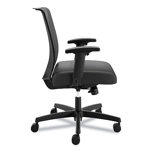 HON Convergence Mid-Back Task Chair, Synchro-Tilt and Seat Glide, Supports Up to 275 lb, Black (CMY1AUR10)