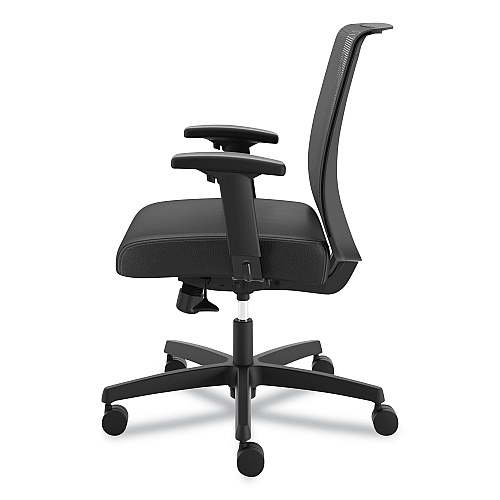 HON Convergence Mid-Back Task Chair, Synchro-Tilt and Seat Glide, Supports Up to 275 lb, Black (CMY1AUR10)