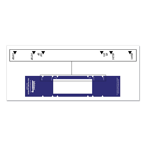 Tabbies File Pocket Handles, 9.63 x 2, Dark Blue/White, 4/Sheet, 12 Sheets/Pack (68807)
