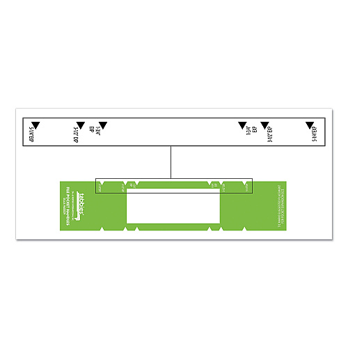 Tabbies File Pocket Handles, 9.63 x 2, Green/White,  4/Sheet, 12 Sheets/Pack (68809)