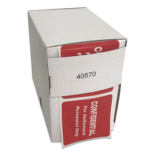 Tabbies HIPAA Labels, CONFIDENTIAL For Authorized Personnel Only, 2 x 2, Red, 500/Roll (40570)