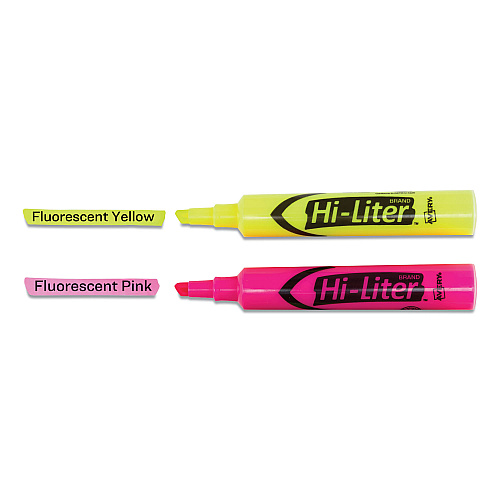 Avery HI-LITER Desk-Style Highlighter Value Pack, Assorted Ink Colors, Chisel Tip, Assorted Barrel Colors, 24/Pack (98189)