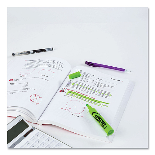 Avery HI-LITER Desk-Style Highlighters, Fluorescent Green Ink, Chisel Tip, Green/Black Barrel, Dozen (24020)