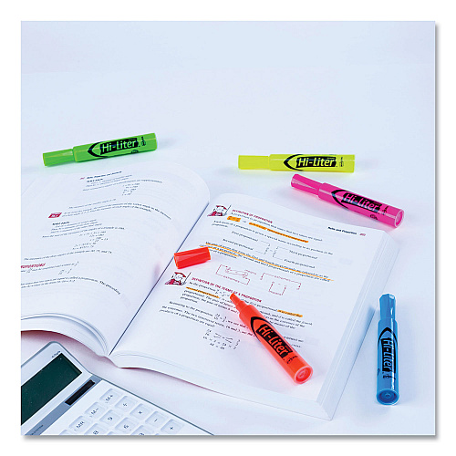 Avery HI-LITER Desk-Style Highlighters, Assorted Ink Colors, Chisel Tip, Assorted Barrel Colors, Dozen (98034)