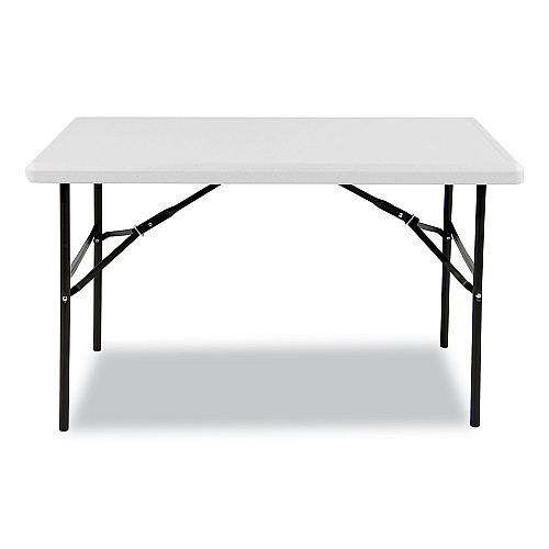 Iceberg IndestrucTable Classic Folding Table, Rectangular, 48" x 24" x 29", Platinum (65203)
