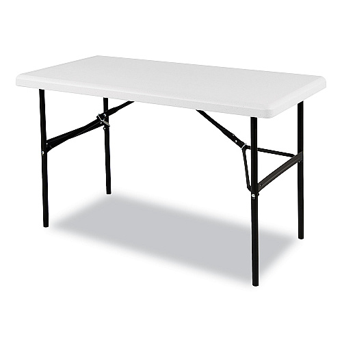 Iceberg IndestrucTable Classic Folding Table, Rectangular, 48" x 24" x 29", Platinum (65203)