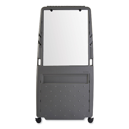 Iceberg Ingenuity Presentation Flipchart Easel with Dry Erase Surface, 33 x 28, 73" Tall Easel, Charcoal Polyethylene Frame (30237)