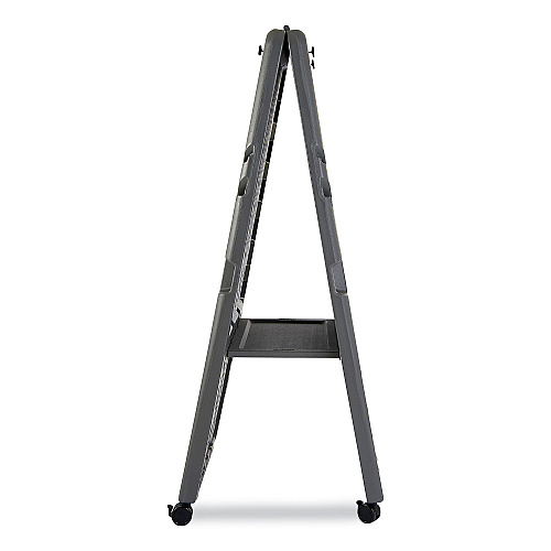 Iceberg Ingenuity Presentation Flipchart Easel with Dry Erase Surface, 33 x 28, 73" Tall Easel, Charcoal Polyethylene Frame (30237)