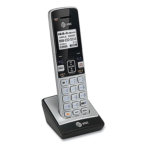 AT&T TL86003 Cordless Telephone Handset for the TL86103 System, Silver/Black