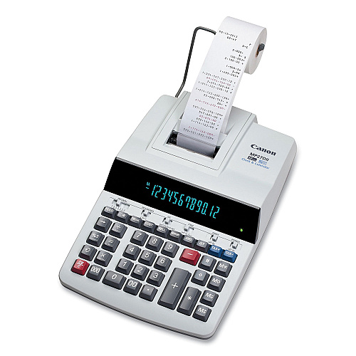 Canon MP27DII 12-Digit Desktop Printing Calculator, Black/Red Print, 4.8 Lines/Sec (8707B001AA)