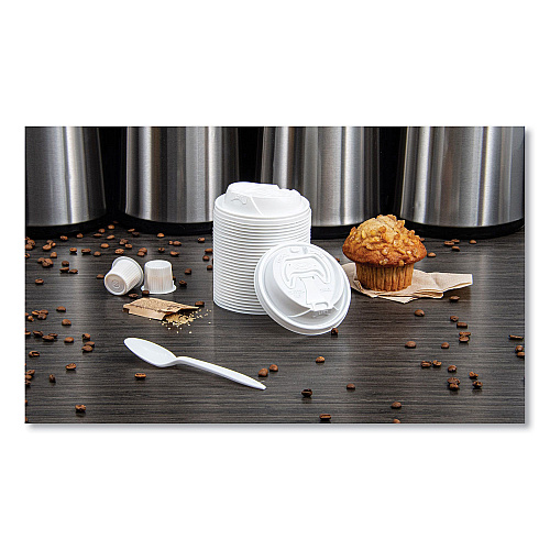 Dart Optima Reclosable Lid, Fits 12 oz to 24 oz Foam Cups, White, 100 Pack, 10 Packs/Carton (16RCL)