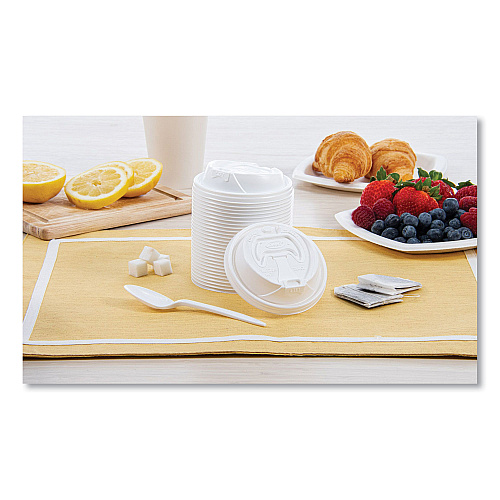Dart Optima Reclosable Lid, Fits 12 oz to 24 oz Foam Cups, White, 100 Pack, 10 Packs/Carton (16RCL)
