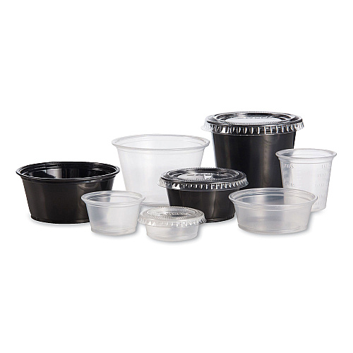 Dart Conex Complements Portion/Medicine Cups, 3.25 oz, Black, 125/Bag, 20 Bags/Carton (325PCBLK)