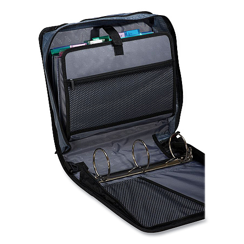 Case it Mighty Zip Tab Binder, 3 Rings, 3" Capacity, 11 x 8.5, Black (D146BLACK)