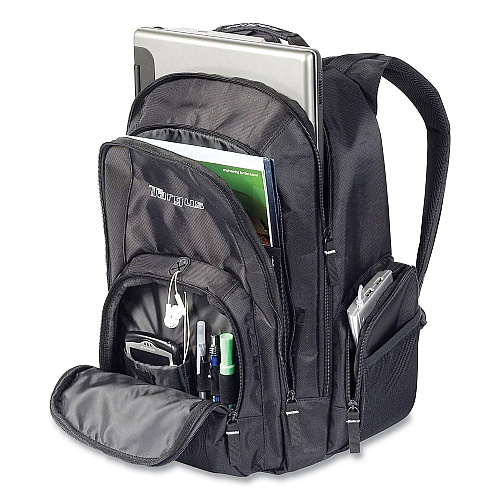 Targus Groove Laptop Backpack, Fits Devices Up to 15.4", Nylon/PVC, 15 x 7 x 18, Black (CVR600)