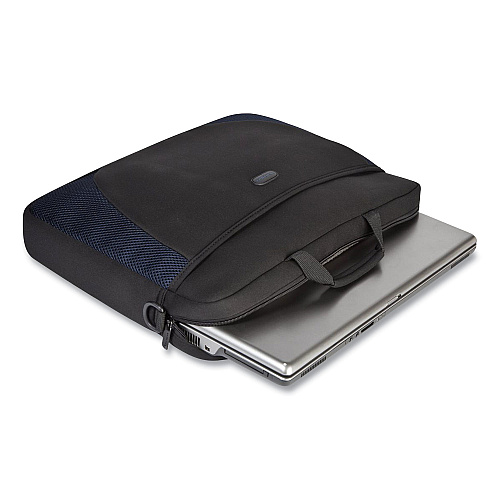 Targus Horizontal Slipcase, Fits Devices Up to 17", Neoprene, 17.25 x 4 x 13, Black/Blue (CVR21710)