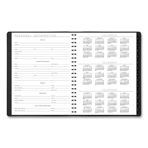 AT-A-GLANCE Contemporary Weekly/Monthly Planner, Vertical-Column Format, 11 x 8.25, Graphite Cover, 12-Month (Jan to Dec): 2026 (70950X45)