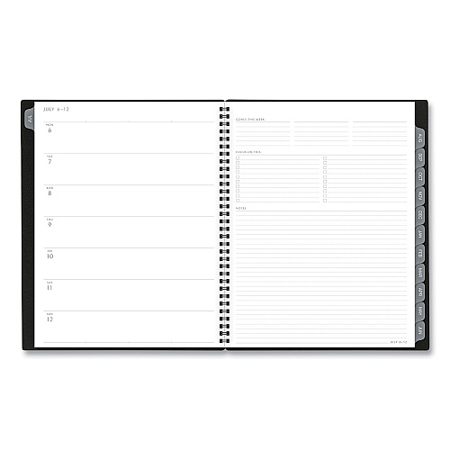 AT-A-GLANCE Elevation Academic Weekly/Monthly Planner, 11 x 8.5, Black Cover, 12-Month (July to June): 2024 to 2025 (75959P05)