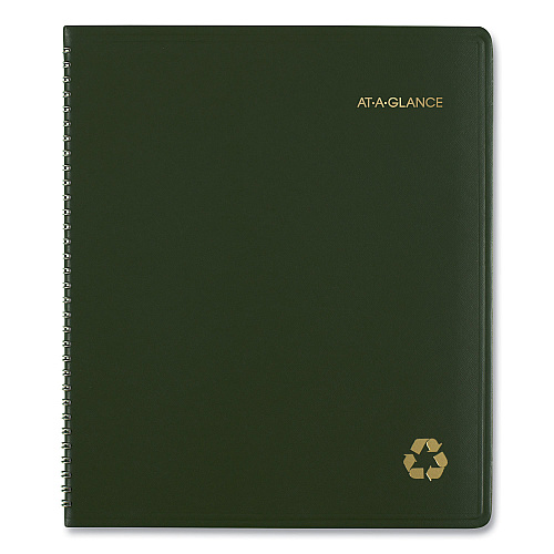 AT-A-GLANCE Recycled Monthly Planner, 11 x 9, Green Cover, 13-Month: Jan 2026 to Jan 2027 (70260G60)
