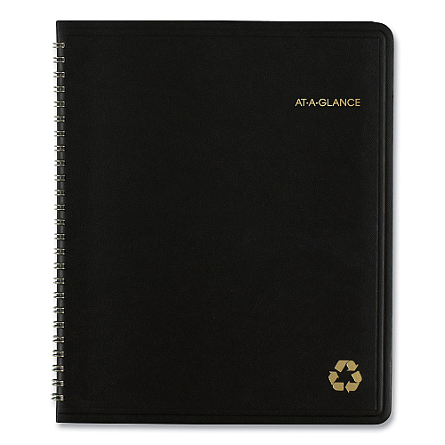 AT-A-GLANCE Recycled Monthly Planner with Perforated Memo Section, 8.75 x 7, Black Cover, 12-Month (Jan to Dec): 2026 (70120G05)