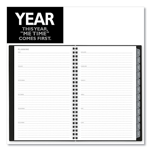 AT-A-GLANCE Elevation Academic Weekly/Monthly Planner, 8.5 x 5.5, Black Cover, 12-Month (July to June): 2024 to 2025 (75101P05)