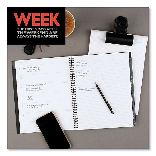 AT-A-GLANCE Elevation Academic Weekly/Monthly Planner, 11 x 8.5, Black Cover, 12-Month (July to June): 2024 to 2025 (75959P05)