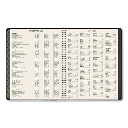 AT-A-GLANCE Recycled Weekly Vertical-Column Format Appointment Book, 8.75 x 7, Black Cover, 12-Month (Jan to Dec): 2026 (70951G05)
