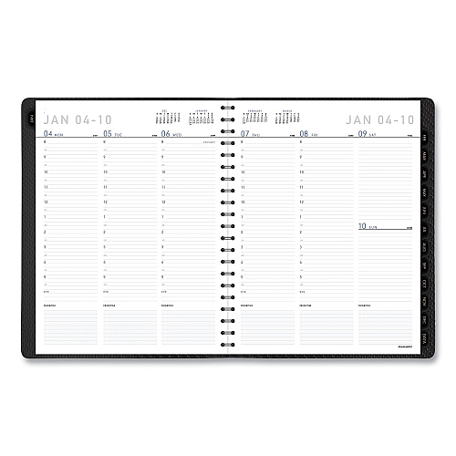 AT-A-GLANCE Contemporary Weekly/Monthly Planner, Vertical-Column Format, 11 x 8.25, Graphite Cover, 12-Month (Jan to Dec): 2026 (70950X45)