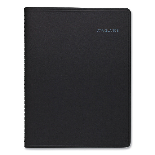 AT-A-GLANCE QuickNotes Weekly/Monthly Planner, 10 x 8, Black Cover, 12-Month (July to June): 2025 to 2026 (761105)