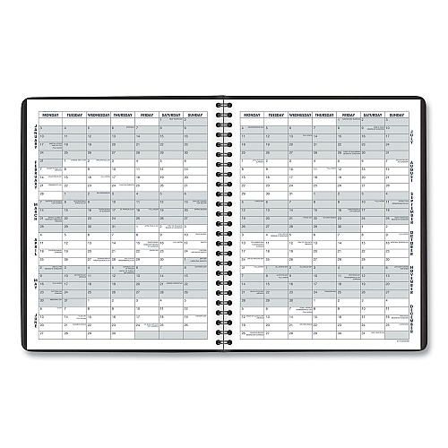 AT-A-GLANCE Monthly Planner, 8.75 x 7, Black Cover, 12-Month (Jan to Dec): 2026 (7012005)