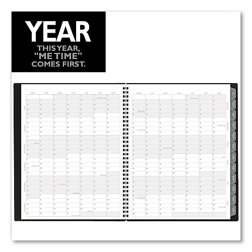 AT-A-GLANCE Elevation Academic Weekly/Monthly Planner, 11 x 8.5, Black Cover, 12-Month (July to June): 2024 to 2025 (75959P05)