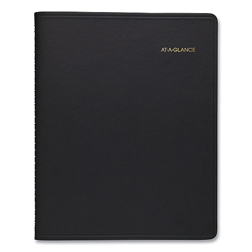 AT-A-GLANCE Triple View Weekly Vertical-Column Format Appointment Book, 11 x 8.25, Black Cover, 12-Month (Jan to Dec): 2026 (70950V05)
