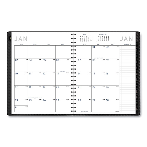 AT-A-GLANCE Contemporary Weekly/Monthly Planner, Vertical-Column Format, 11 x 8.25, Graphite Cover, 12-Month (Jan to Dec): 2026 (70950X45)