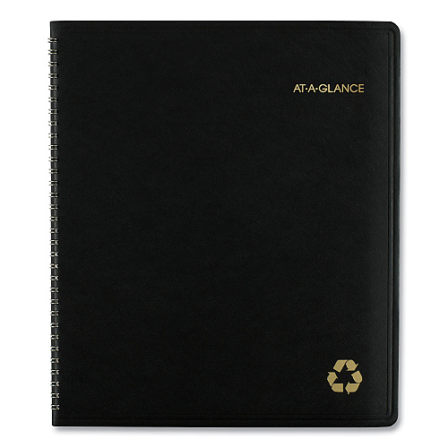 AT-A-GLANCE Recycled Monthly Planner, 11 x 9, Black Cover, 13-Month: Jan 2026 to Jan 2027 (70260G05)