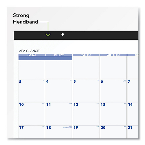 AT-A-GLANCE Desk Pad, 22 x 17, White Sheets, Black Binding, Black Corners, 12-Month (Jan to Dec): 2026 (SW20000)