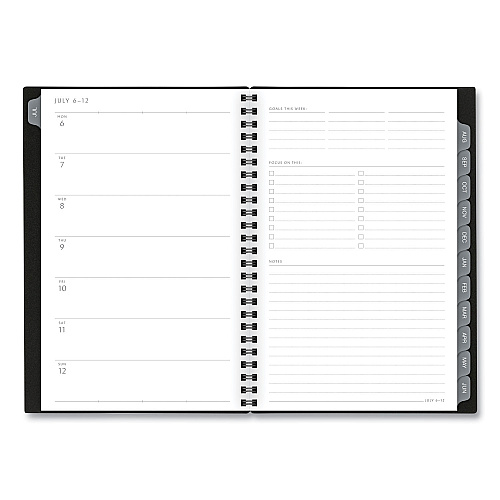 AT-A-GLANCE Elevation Academic Weekly/Monthly Planner, 8.5 x 5.5, Black Cover, 12-Month (July to June): 2024 to 2025 (75101P05)
