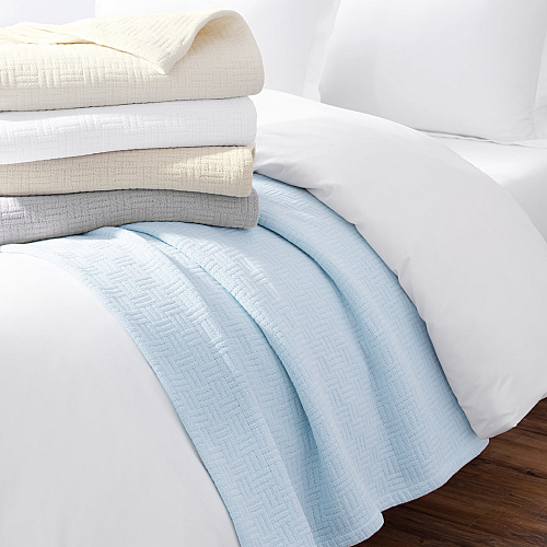 Host & Home Cotton Throw Blanket 50x70 Light Blue - 1 Each (P-THCOT-5070-LB)