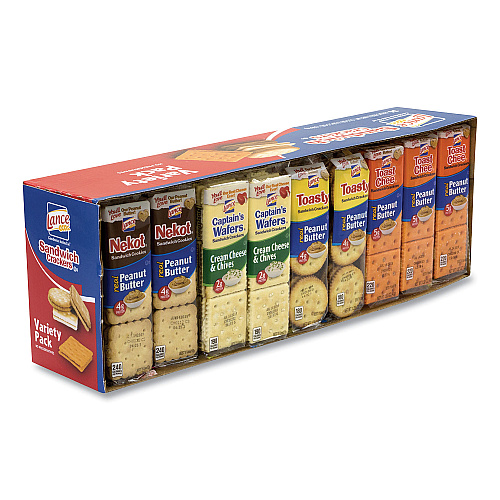 Lance Cookies and Crackers Variety Pack, Assorted, 36/Box (22000400)