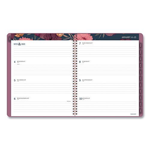 AT-A-GLANCE Dark Romance Weekly/Monthly Planner, Floral Artwork, 11 x 8.5, Multicolor Cover, 13-Month: Jan 2026 to Jan 2027 (5254905)