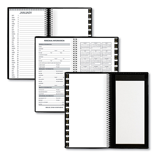 AT-A-GLANCE Compact Weekly Appointment Book, 6.25 x 3.25, Black Cover, 12-Month (Jan to Dec): 2026 (7000805)