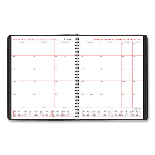 AT-A-GLANCE Monthly Planner in Business Week Format, 10 x 8, Black Cover, 12-Month (Jan to Dec): 2026 (7013005)