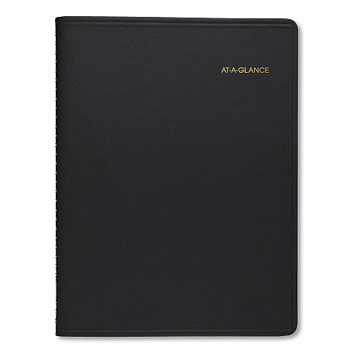 AT-A-GLANCE Weekly Vertical-Column Appointment Book Ruled for Hourly Appointments, 8.75 x 7, Black Cover, 13-Month: Jan 2026 to Jan 2027 (7086505)