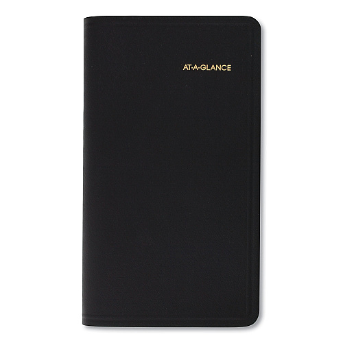 AT-A-GLANCE Compact Weekly Appointment Book, 6.25 x 3.25, Black Cover, 12-Month (Jan to Dec): 2026 (7000805)