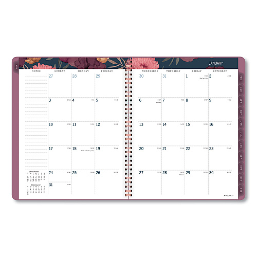 AT-A-GLANCE Dark Romance Weekly/Monthly Planner, Floral Artwork, 11 x 8.5, Multicolor Cover, 13-Month: Jan 2026 to Jan 2027 (5254905)