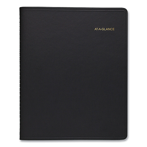 AT-A-GLANCE 24-Hour Daily Appointment Book, 11 x 8.5, Black Cover, 12-Month (Jan to Dec): 2026 (7021405)