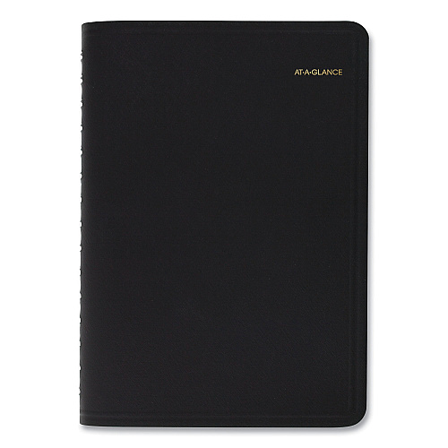 AT-A-GLANCE Daily Appointment Book with 30-Minute Appointments, 8 x 5, Black Cover, 12-Month (Jan to Dec): 2026 (7020705)