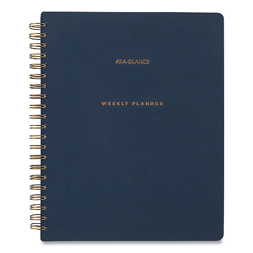 AT-A-GLANCE Signature Collection Firenze Navy Weekly/Monthly Planner, 11 x 8.5, Navy Cover, 13-Month: Jan 2026 to Jan 2027 (YP90520)